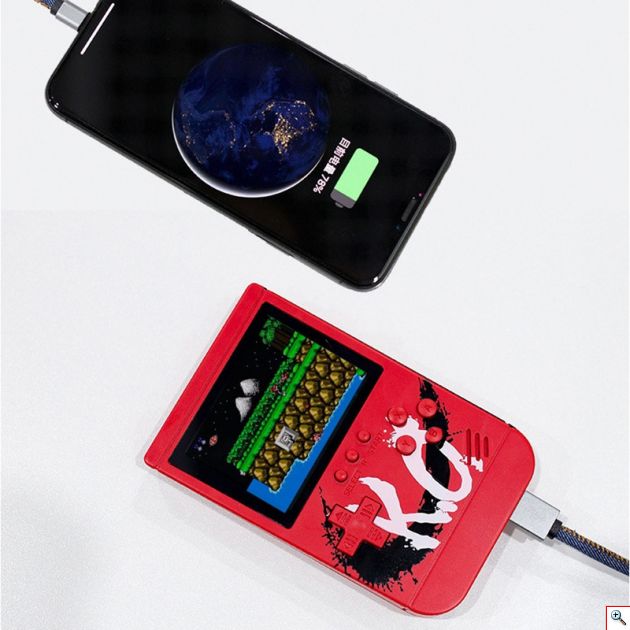 Φορητή Κονσόλα Powerbank με Χειριστήριο για 2ο Παίκτη & 300 Ρετρό Παιχνίδια - Gameboy 2 Players Games