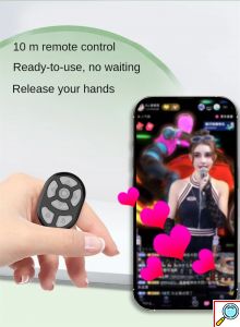 Ασύρματο Χειριστήριο-Δαχτυλίδι Bluetooth Κινητού για Απομακρυσμένη Διαχείριση Εφαρμογών, Selfie και Βίντεο 