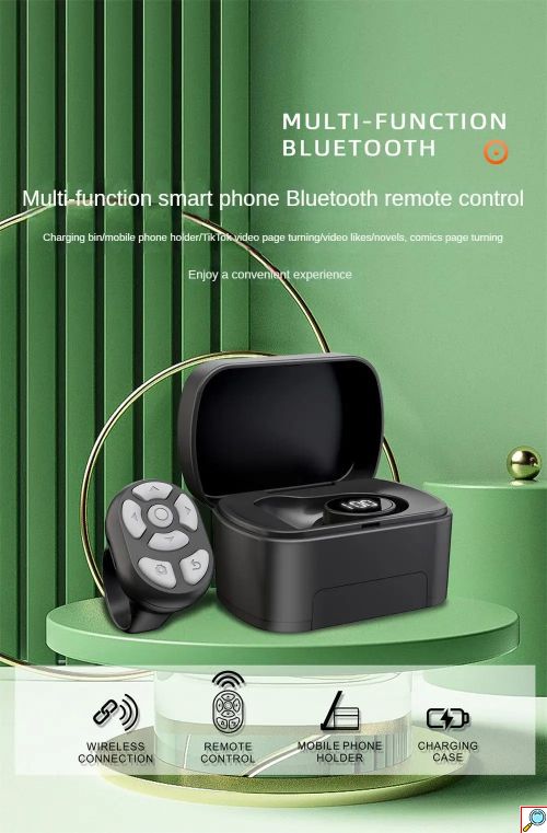 Ασύρματο Χειριστήριο-Δαχτυλίδι Bluetooth Κινητού για Απομακρυσμένη Διαχείριση Εφαρμογών, Selfie και Βίντεο 