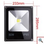 Slim Προβολέας LED 50/500W - Αδιάβροχος IP65 Υψηλής Απόδοσης - 80% οικονομία