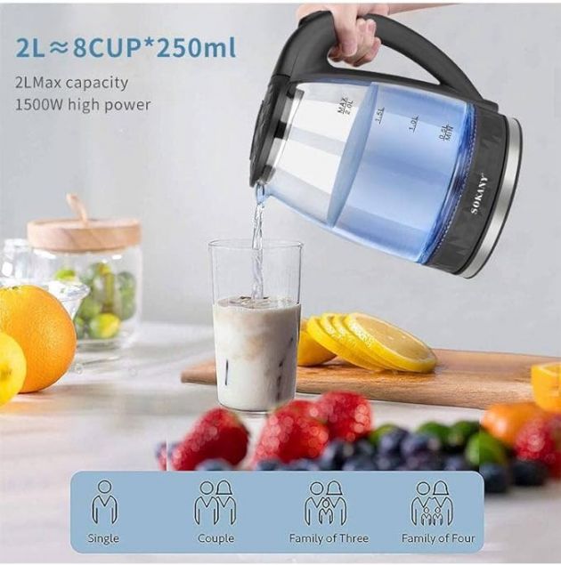 Ηλεκτρικός Βραστήρας 2 Λίτρων 1500W - SOKANY
