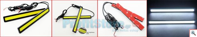 Φώτα Ημέρας Αυτοκινήτου Slim High Power 14W COB LED Daytime Running Lights
