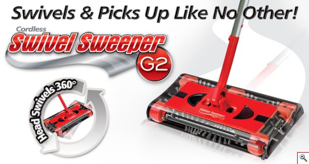 Πρωτοποριακή Επαναφορτιζόμενη Σκούπα Swivel Sweeper G3