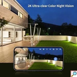 3MP APP Κάμερα Ασφαλείας 2K Night Outdoor WiFi Vision Smart CCTV