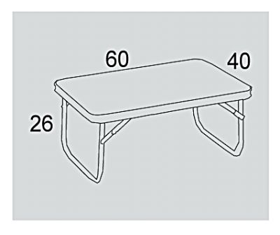 Τραπέζι Πτυσσόμενο Αλουμινίου Βαλίτσα Escape 60x40x26cm-15527