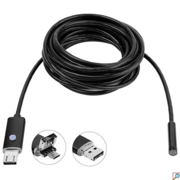 Αδιάβροχη LED Ενδοσκοπική Κάμερα 2MP για Κινητό USB MicroUSB OTG με Ανάλυση 640x480p & Καλώδιο 10m