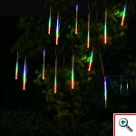 Αδιάβροχοι Χριστουγεννιάτικοι Σταλακτίτες 20 LED RGB Πολύχρωμος Φωτισμός, 8 Σωλήνες x 50cmq