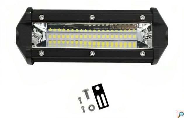 LED Αδιάβροχο IP68 Προβολάκι - Μπάρα Αλουμινίου για Οχήματα 72W - 12V-24V 10cm - 20 SMD IP68 5760LM 6000K