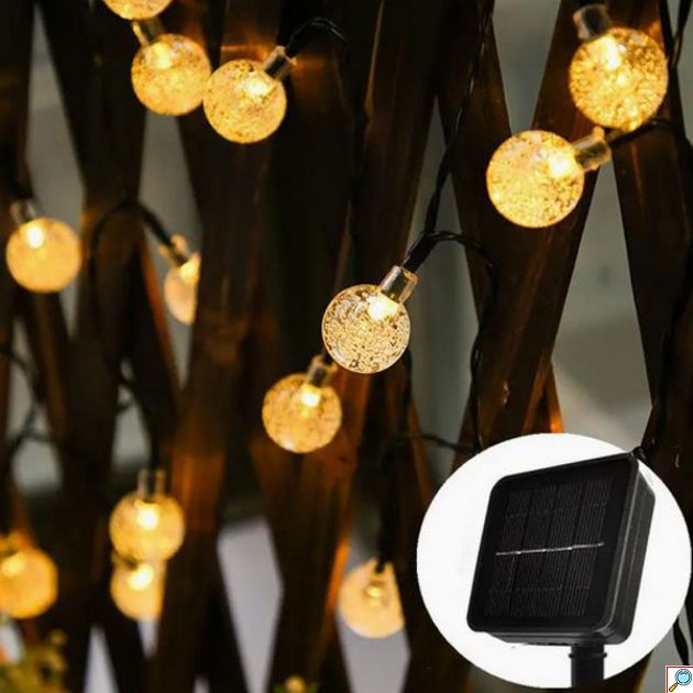 Αδιάβροχα Ηλιακά Λαμπάκια - Κουρτίνα 160 LED Μπαλἀκια 3x2m Θερμό Λευκό με Χειριστήριο Φωτοβολταϊκό Πάνελ & 8 Λειτουργίες Φωτισμού 
