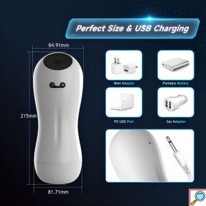 Αδιάβροχη Επαναφορτιζόμενη USB Αντλία Αναρρόφησης Πέους - Με 12 Λειτουργίες Δόνησης & Αισθησιακές Φωνητικές Ηχογραφήσεις