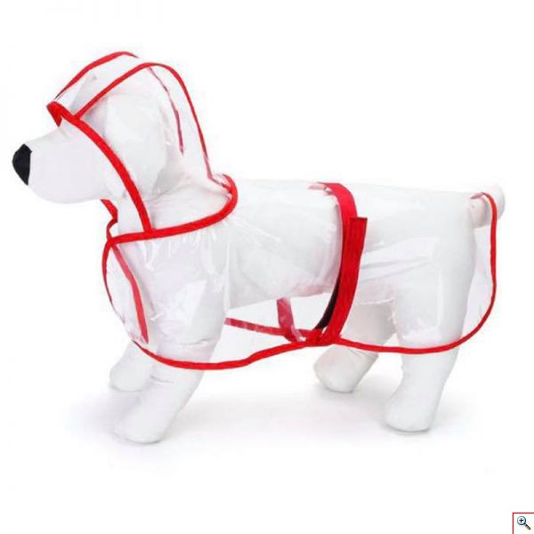 Αδιάβροχο Σκύλου με Κουκούλα & Ζώνη με Σκρατς Nobleza Διάφανο Διαθέσιμο σε 3 Χρώματα