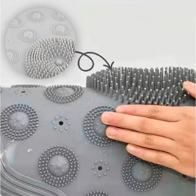 Αδιάβροχο Στρογγυλό Αντιολισθητικό Πατάκι Μπάνιου με Μασάζ Ποδιών - Acupressure Massage Foot Pad