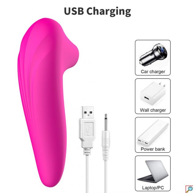 Αδιάβροχος Επαναφορτιζόμενος USB Αθόρυβος Αναρροφητήρας - Δονητής Ηλεκτρικού Μασάζ Κλειτορίδας - Θηλών με 5 Λειτουργίες Αναρρόφησης 