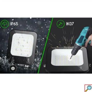 AIGOSTAR Επιτοίχιος Αδιάβροχος LED 4700LM Προβολέας 50W-220V Λευκού Ψυχρού Φωτισμού