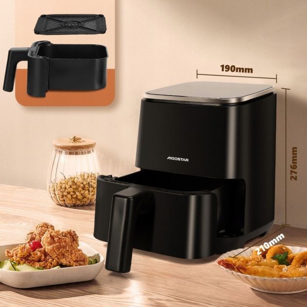 Φριτέζα Αέρος 2L 1200W – Υγιεινό Μαγείρεμα με Οθόνη Αφής - 8 Προγράμματα, Συμπαγής Σχεδιασμός, BPA Free, για 2-3 Άτομα