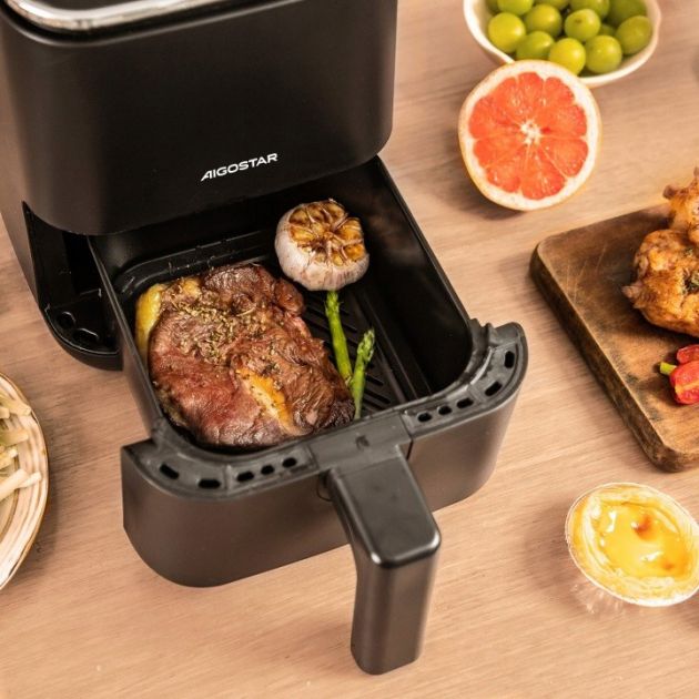 Φριτέζα Αέρος 2L 1200W – Υγιεινό Μαγείρεμα με Οθόνη Αφής - 8 Προγράμματα, Συμπαγής Σχεδιασμός, BPA Free, για 2-3 Άτομα