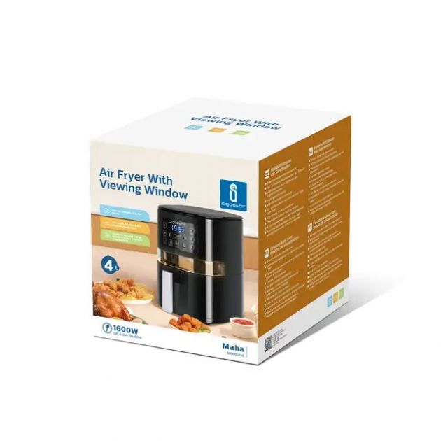 Φριτέζα Αέρος 4L 1600W – Υγιεινό Μαγείρεμα με Παράθυρο - Ψηφιακή Οθόνη Αφής, 7 Προγράμματα, Χωρίς Λάδι, για 3-4 Άτομα
