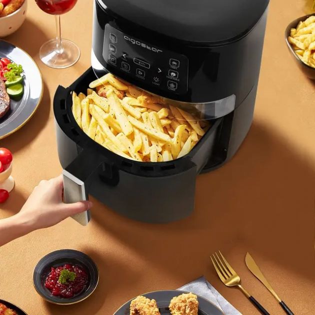 Φριτέζα Αέρος 4L 1600W – Υγιεινό Μαγείρεμα με Παράθυρο - Ψηφιακή Οθόνη Αφής, 7 Προγράμματα, Χωρίς Λάδι, για 3-4 Άτομα