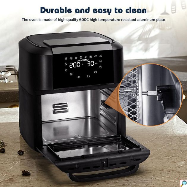 Φριτέζα Αέρος Φούρνος 12L 1500W – Υγιεινό Μαγείρεμα - Οθόνη Αφής, 9 Προγράμματα, Μεγάλη Χωρητικότητα, Οικογενειακή