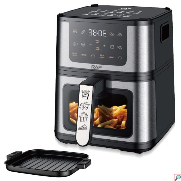 Φριτέζα Αέρος & Grill – 2 σε 1 με 5L & 2200W - Υγιεινό Μαγείρεμα, Ψηφιακή Οθόνη, Πολλαπλά Προγράμματα, Γρήγορο Ψήσιμο