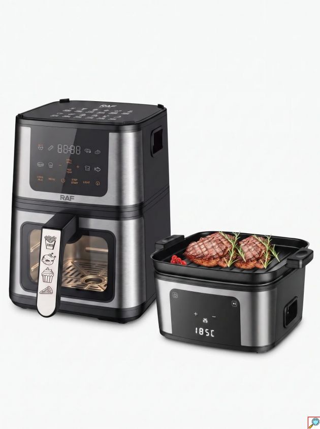 Φριτέζα Αέρος & Grill – 2 σε 1 με 5L & 2200W - Υγιεινό Μαγείρεμα, Ψηφιακή Οθόνη, Πολλαπλά Προγράμματα, Γρήγορο Ψήσιμο