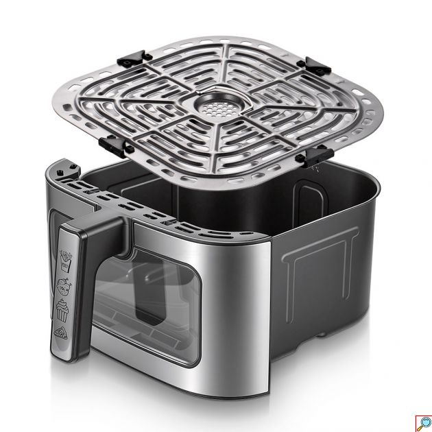 Φριτέζα Αέρος - 8L 1800W, Διπλή Αντίσταση & Touchscreen - Παράθυρο, 12 Προεπιλογές, Αφαιρούμενο Καλάθι