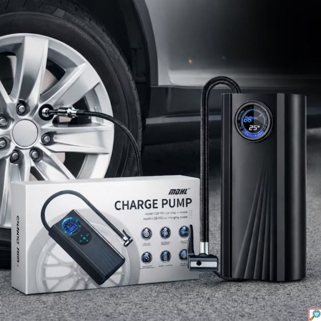Φορητός Αεροσυμπιεστής 120W - Γρήγορο φούσκωμα ελαστικών και φουσκωτών