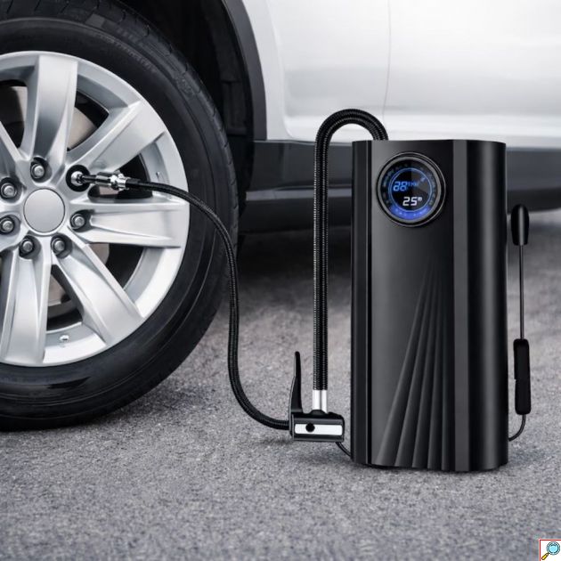 Φορητός Αεροσυμπιεστής 120W - Γρήγορο φούσκωμα ελαστικών και φουσκωτών
