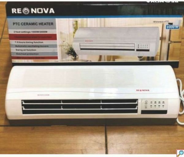 Επιτοίχιο Κεραμικό Αερόθερμο 2000W με Θερμοστάτη και 2 Βαθμίδες Θέρμανσης 2000A – Λευκό