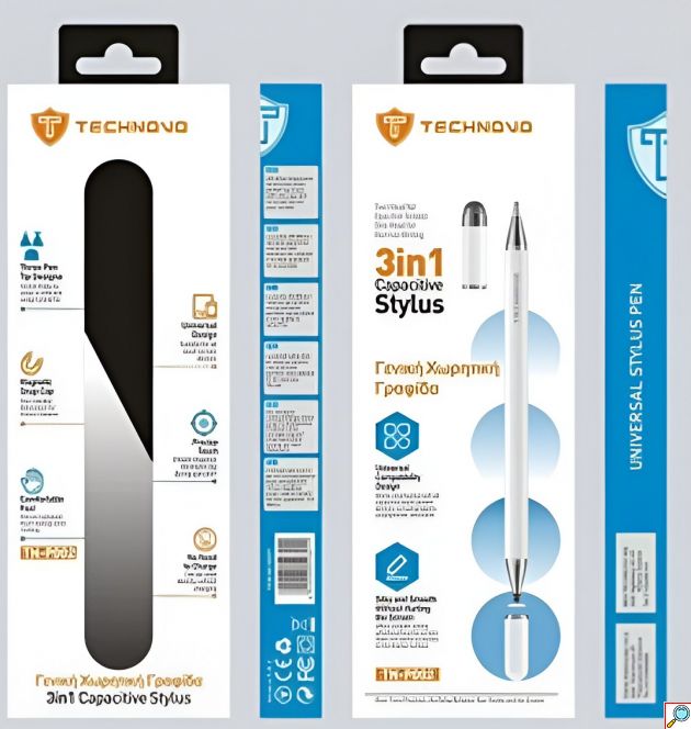 Γραφίδα Αφής 3 σε 1 – Ακρίβεια για Κινητό & Tablet - Universal Stylus Pen, Παθητική, Συμβατή με Όλες τις Οθόνες Αφής