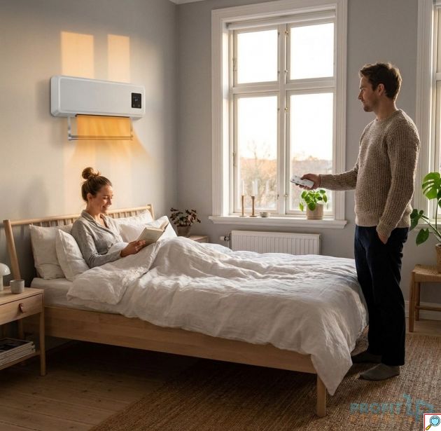 Κεραμικό Αερόθερμο Τοίχου 2000W με Τηλεχειριστήριο - Χρονοδιακόπτης, Ψηφιακή Οθόνη, Κρεμάστρα Ρούχων - Θέρμανση έως 20m², Hot & Cold