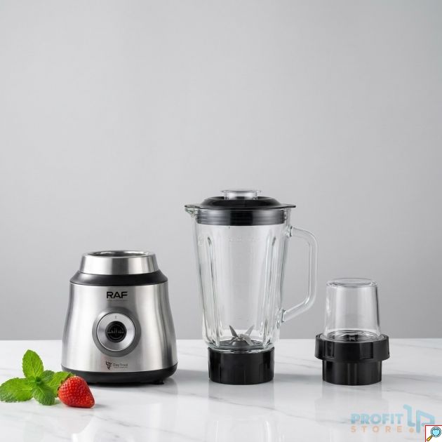 Μπλέντερ 2 σε 1 - 450W με Μύλο Άλεσης & Γυάλινη Κανάτα 1,5L - 6 Ανοξείδωτες Λεπίδες, Υψηλή Απόδοση 20000 RPM