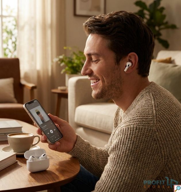 Ασύρματα Bluetooth Ακουστικά με ANC+ENC Ακύρωση Θορύβου - HiFi Ήχος, Θήκη Φόρτισης 500mAh, Αυτονομία 42 Ώρες, Λευκό