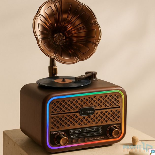Φορητό Retro Ραδιόφωνο Feexot - Επαναφορτιζόμενο, Bluetooth & USB, MicroSD, Ψηφιακό Ρολόι