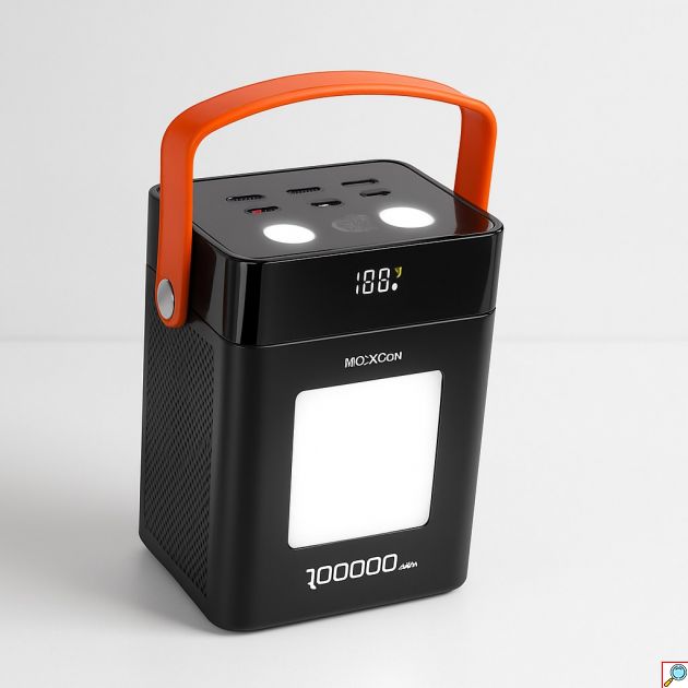 Power Bank 100000mAh - Φόρτιση 22.5W, 4 Ενσωματωμένα Καλώδια και Φωτισμός LED για Συσκευές