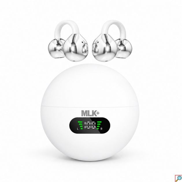 Ασύρματα Ακουστικά - Bluetooth 5.4 με AI Μετάφραση & LED Οθόνη - Ear-Clip Σχεδιασμός, Hi-Fi Ήχος, Ιδανικά για Ταξίδια