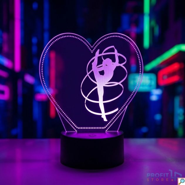 Επιτραπέζιο Φωτιστικό LED 3D Illusion Χορεύτρια - 7 Χρώματα - Ατμοσφαιρικός Φωτισμός, Touch Button, USB & Μπαταρίες