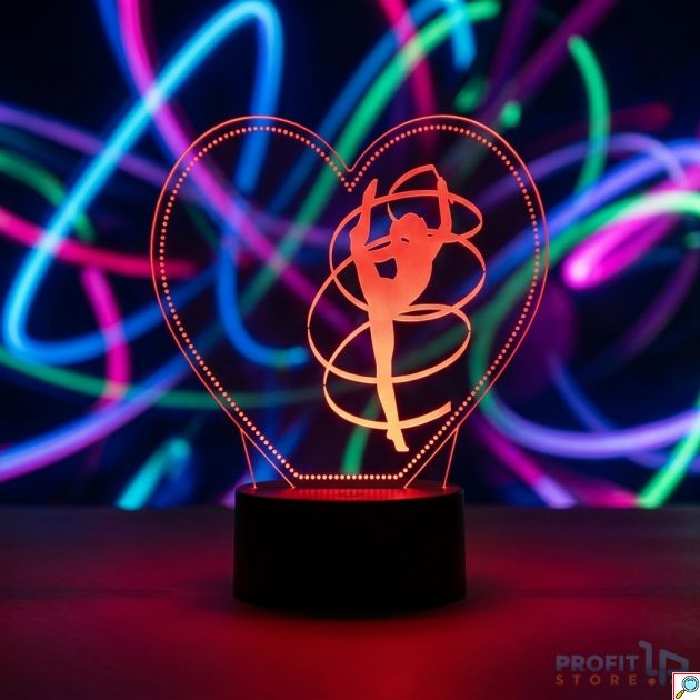 Επιτραπέζιο Φωτιστικό LED 3D Illusion Χορεύτρια - 7 Χρώματα - Ατμοσφαιρικός Φωτισμός, Touch Button, USB & Μπαταρίες