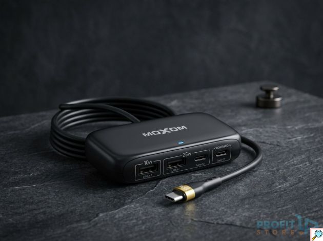 Καλώδιο Φόρτισης PD 100W - 4 σε 1, 2x USB-C & 2x USB-A, 1.5m, Γρήγορη Φόρτιση