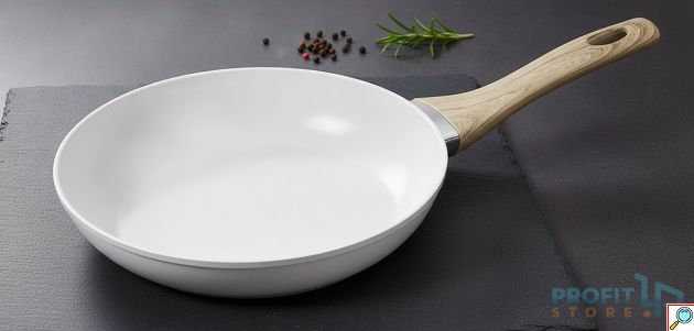 Τηγάνι Αλουμινίου 26cm - Πρακτικό Για Καθημερινά Μικρά Γεύματα Με Λαβή Όψης Ξύλου