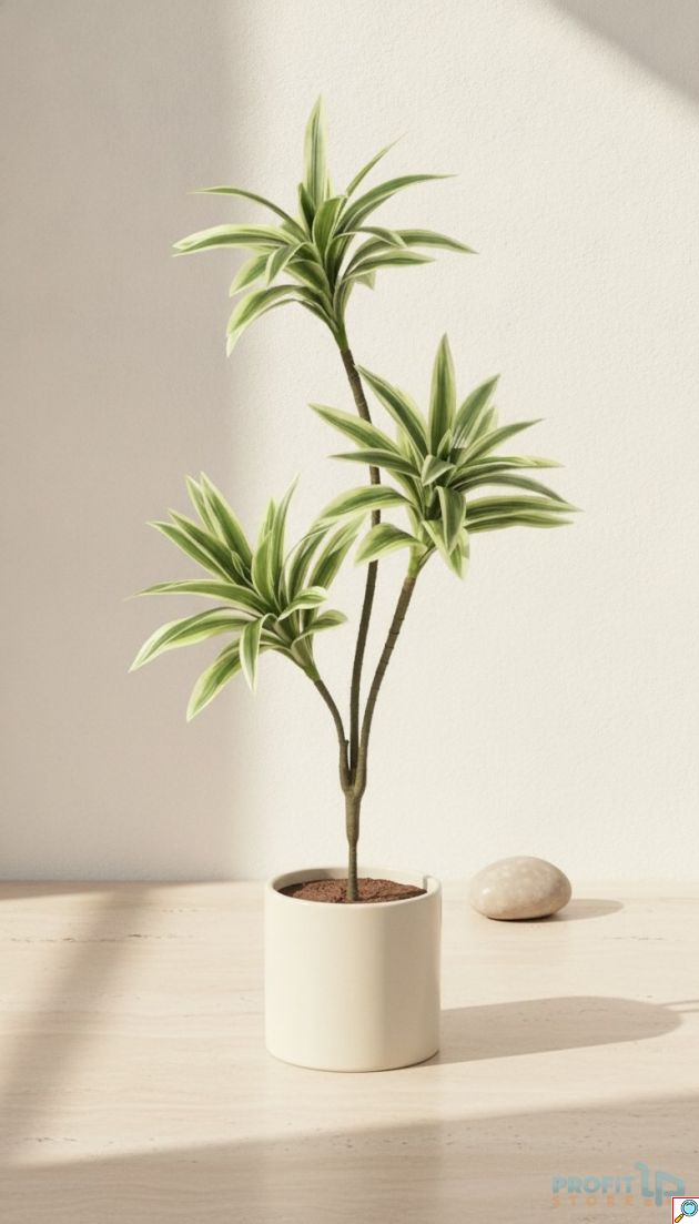 Διακοσμητικό Τεχνητό Φυτό Dracaena Πράσινο - Φυσική Εμφάνιση Χωρίς Συντήρηση