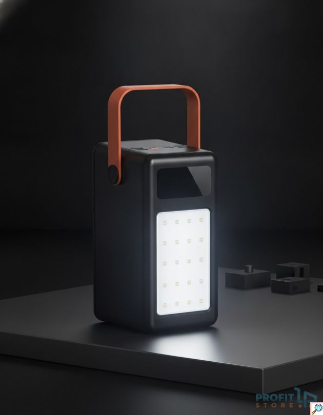 Power Bank 100000mAh Με Γρήγορη Φόρτιση PD 22.5W, 4 USB, 4 Ενσωματωμένα Καλώδια Και LED Φωτισμό