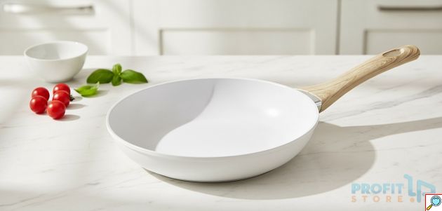 Τηγάνι Αλουμινίου 20cm - Πρακτικό Για Καθημερινά Μικρά Γεύματα, Με Λαβή Όψης Ξύλου