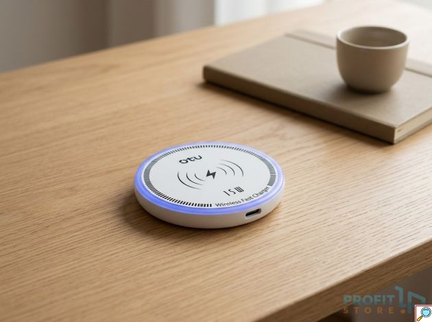 Ασύρματος Φορτιστής 15W - Μαγνητική Συγκράτηση MagSafe & Μπλε LED