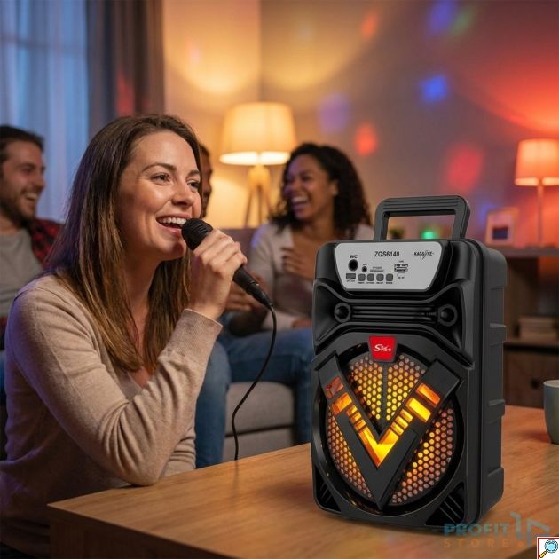 Φορητό Ηχείο Bluetooth - 12W ισχύς, FM & TWS με LED φωτισμό