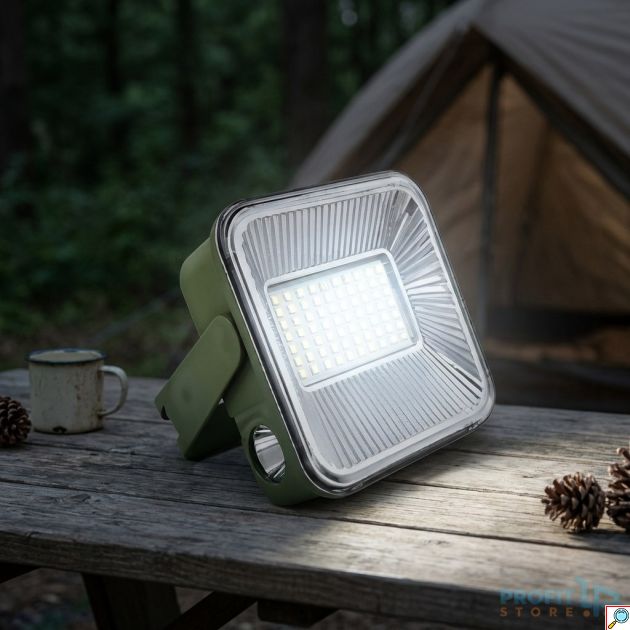 Ηλιακός Προβολέας LED 30W - Φορητός, Επαναφορτιζόμενος 1200mAh για Κάμπινγκ, 8000K