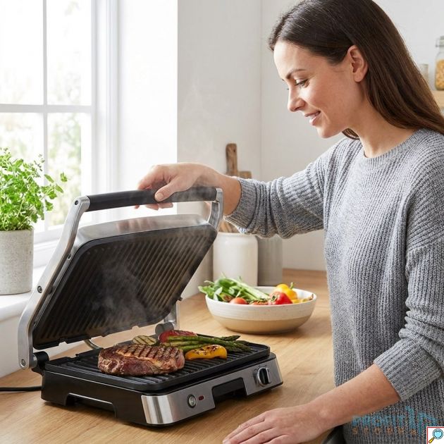 Ηλεκτρική Ψηστιέρα Grill - 2200W, 180° άνοιγμα & Διπλές Αντικολλητικές Πλάκες