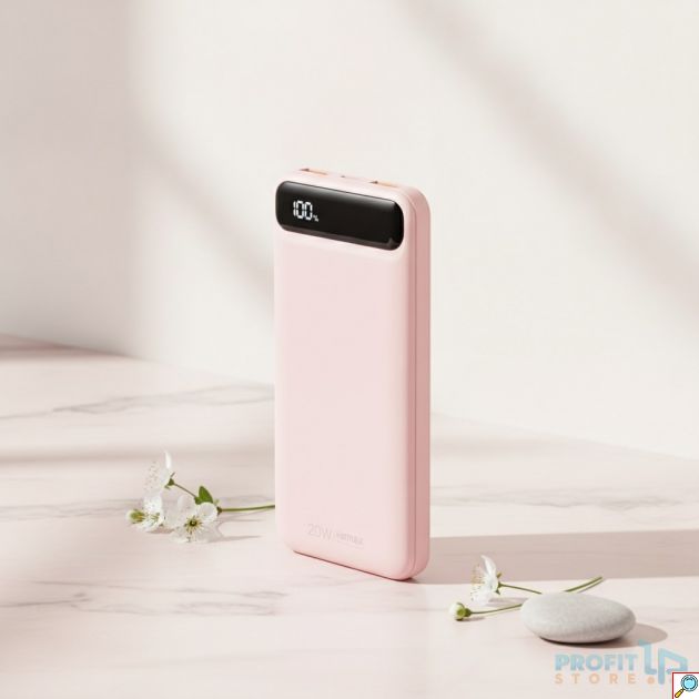 Power Bank 10000mAh - Ταχεία Φόρτιση 22.5W, PD+QC, Ψηφιακή Οθόνη, Ροζ