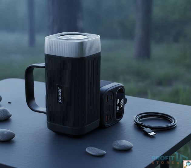 Power Bank 40000mAh Με Φακό LED Και PD 22.5W - 2 USB Έξοδοι, 2 Είσοδοι