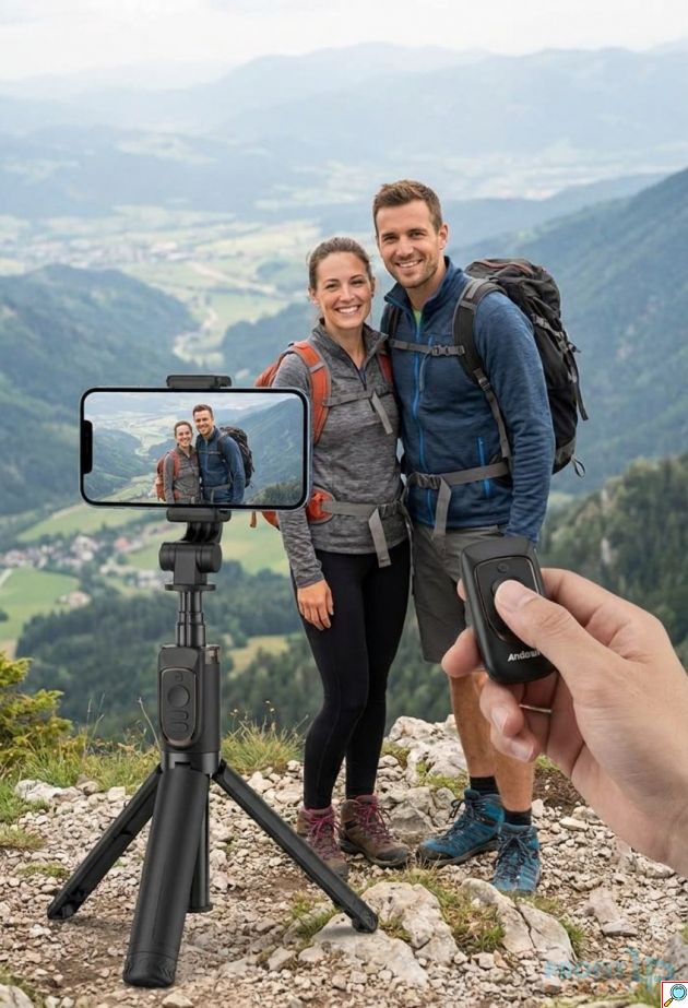 Ασύρματο Selfie Stick με Τρίποδο & Bluetooth Τηλεχειρισμό - Για Επαγγελματικές Λήψεις & Social Media Content